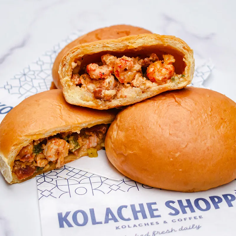 Kolache Shoppe Crawfish and Andouille Kolache