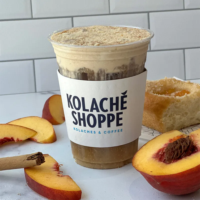 Kolache Shoppe Peach Cobbler Latte