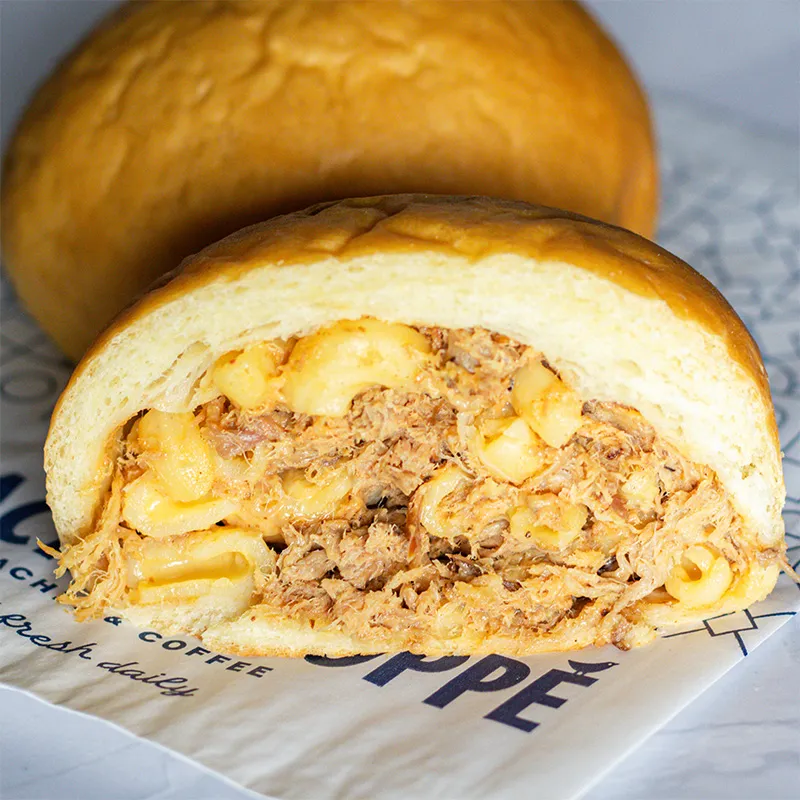 Kolache Shoppe Pulled Pork Mac & Cheese Kolache